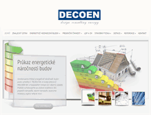 Tablet Screenshot of decoen.cz